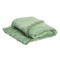 Laddha Home Designs Solid Green Diamond Tufted Throw Blanket with Fringes 50" x 60"